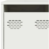 vidaXL Komoda bela 135x39x103,5 cm hladno valjano jeklo | Shoptok.si