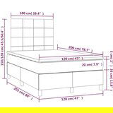  Krevet s oprugama i madracem tamnosmeđi 120 x 200 cm od tkanine | shoptok.hr