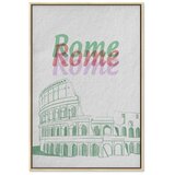 Slika - Rome in Watercolours (1 Part) Vertical 40x60 U prirodnom drvenom okviru | shoptok.hr