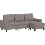  Kavč trosed s stolčkom za noge taupe 180 cm blago | Shoptok.si