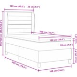  Box Spring postelja z vzmetnico Temno rjava 100x200 cm Tkanina, (22052262) Slike