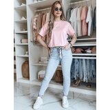 DStreet T-shirt damski oversize z haftem PARISSTEN różowy | Shoptok.si