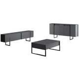 Kalune Design Antracitno siva niska komoda 160x35 cm Luxe – | shoptok.hr