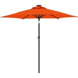  Vrtni suncobran s čeličnom šipkom LED terakota 225x225x212 cm | shoptok.hr