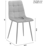 Bessagi Home stol ria, siva, žamet | Shoptok.si