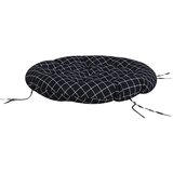  Okrugli jastuk crni karo uzorak Ø 100 x 11 cm Oxford tkanina | shoptok.hr