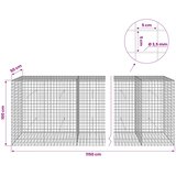  Gabion s žicom debljine 3,5 mm i mrežom 5x5 cm 1150x50x100 cm Slike
