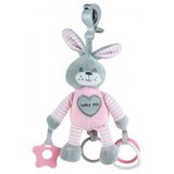 Baby Mix plišana igračka za kolica - Zeko s vibracijom Pink Baby | shoptok.hr