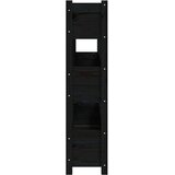 vidaXL visoka greda črna 112x25x104,5 cm trdna borovina | Shoptok.si
