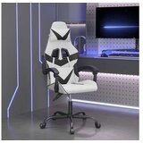  Gaming stol bela in črna umetno usnje | Shoptok.si