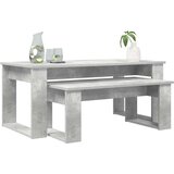  Set kavno mizico 2 pcs Betonsko siva Konstruiran les, (5000120438) | Shoptok.si