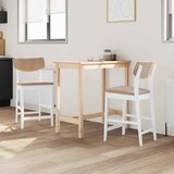  Trpezarijske stolice 2 pcs Bijelo 48 x 49 x 95 cm - Bijela i smeđa | shoptok.hr