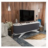 Woody Fashion TV polica Stor Anthracite White | ePonuda.com