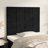  Uzglavlje Crno 90x5x118/128 cm Baršunasto | shoptok.hr
