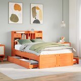  s regalom za knjige bez madraca 135 x 190 cm od borovine | shoptok.hr