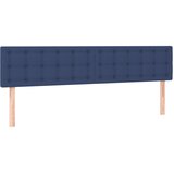 Krevet box spring s madracem LED plavi 200x200 cm od tkanine | Eponuda.com