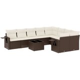  10-dijelni set vrtnih sofa od poliratana s jastucima smeđi | shoptok.hr