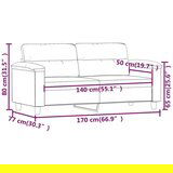 vidaXL Dvosed krem 140 cm umetno usnje | Shoptok.si