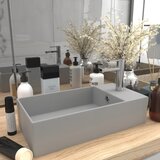 The Living Store Kopalniški umivalnik z luknjo keramičen svetlo siv - Kopalniški Umivalnik, (21750140) Cene