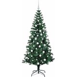  Umjetno predsvijetljeno božićno drvce Zelena 180 cm PVC i metal | shoptok.hr