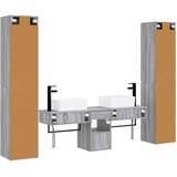  Set namještaja za kupaonicu 5 kom. Siva Sonoma 33 x 34,5 x 160 cm | shoptok.hr