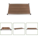 The Living Store Podstavek za zunanji tuš WPC nerjaveče jeklo 110x62 cm rjav - Podstavek Za Vrtni Tuš, (21745115) | Shoptok.si