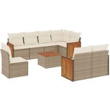  9-dijelni set vrtnih sofa s jastucima bež od poliratana | shoptok.hr