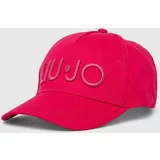 Liu Jo Bombažna bejzbolska kapa roza barva