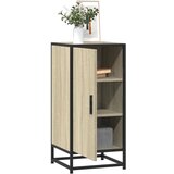 vidaXL Komoda sonoma hrast 35,5x35x76 cm inženirski les in kovina Cene