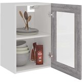 Viseći stakleni ormarić siva boja hrasta 40 x 31 x 60 cm drveni | shoptok.hr
