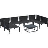vidaXL Vrtna sedežna garnitura 7 pcs Antracitna Jeklo | Shoptok.si