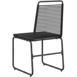  Vrtne stolice 2 pcs Crna 48 x 55 x 89,5 cm Ratan | Eponuda.com
