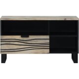 vidaXL Omare in policami za shranjevanje medijev Bela in črna | Shoptok.si