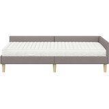  Kotni okvir postelje z matrico z vzmetnico 2 pcs Taupe blago, (5000123581) | Shoptok.si