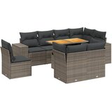  9-dijelni set vrtnih sofa od poliratana s jastucima sivi | shoptok.hr