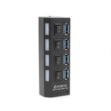  JWD-U37 USB 3.0 Hub, 4 porta, Crni | Eponuda.com