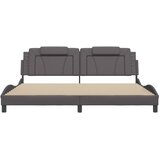  Okvir kreveta Viana s LED-om bez madraca sivi 200 x 200 cm | Eponuda.com