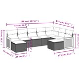  9-dijelni set vrtnih sofa s jastucima bež od poliratana | shoptok.hr
