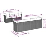 vidaXL 8-dijelni set vrtnih sofa od poliratana s jastucima crni | shoptok.hr
