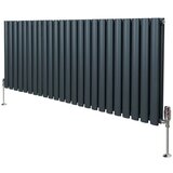 Monster ovalni stebrični radiator in ventili - 600 mm x 1440 mm - antracitno siva, (21569939) | Shoptok.si