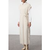Trendyol Stone Button Detailed Knit Sweater Dress Cene