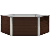 Maison Chic Dvignjeno Cvetlično korito - Cvetlični Lonec pocinkano jeklo 129x129x46 cm rjavo, (21789220) Cene