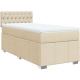  Box spring postelja z vzmetnico krem 80x200 cm blago, (21306444) | Shoptok.si