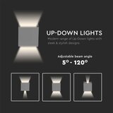  Spoljašnje zidno LED svetlo 11W/230V 4000K IP65 sivo | Eponuda.com