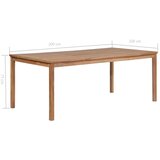  Vrtni stol 200 x 100 x 77 cm masivna tikovina | shoptok.hr