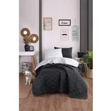 Solid - Black, Grey BlackGrey Single Bedspread Set