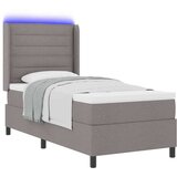  Postelja z vzmetnico z vzmetnico Taupe 80 x 200 cm blago, (5000126050) | Shoptok.si