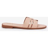 Boto Women's Flat Sandals With Cutouts Eco Leather Beige Ecapus | Shoptok.si
