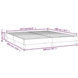  Okvir za krevet s oprugom smeđesivi 160x200 cm od tkanine | shoptok.hr