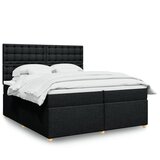 Maison Chic Box spring postelja - Vzmetna postelja z vzmetnico črn 200x200 cm blago SL4159, (21888964) | Shoptok.si
